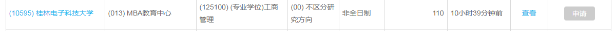 110人！桂林電子科技大學(xué)MBA接受調(diào)劑